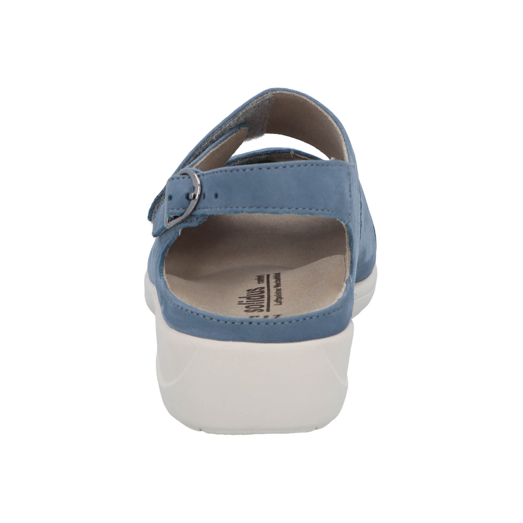 blaue sandale hinteransicht