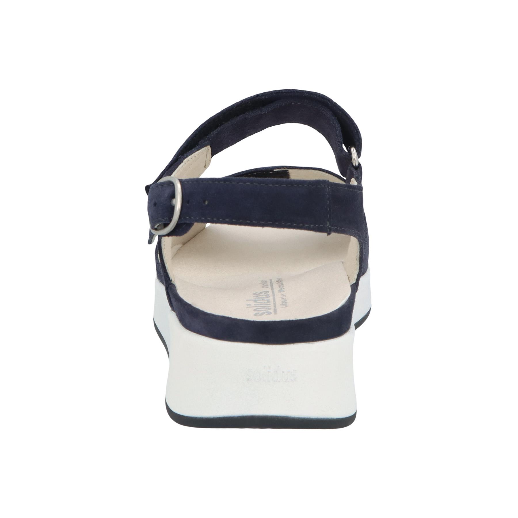 blaue sandale hinteransicht