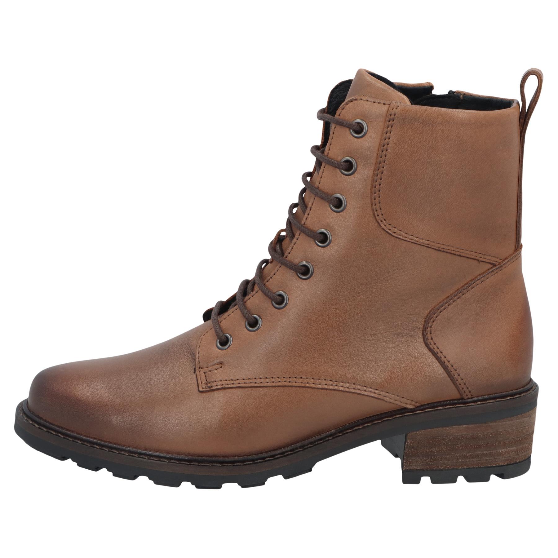 braune stiefel seitenansicht links