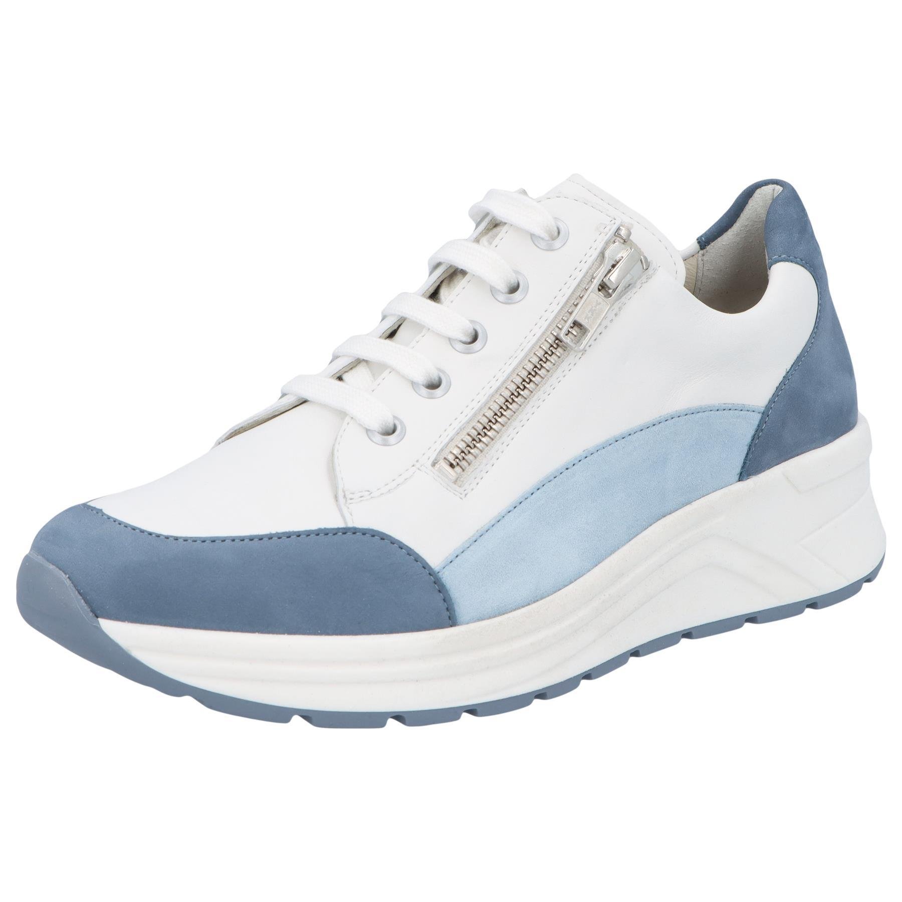 Nubuk/Vitello/Velour jeans/weiss/cielo