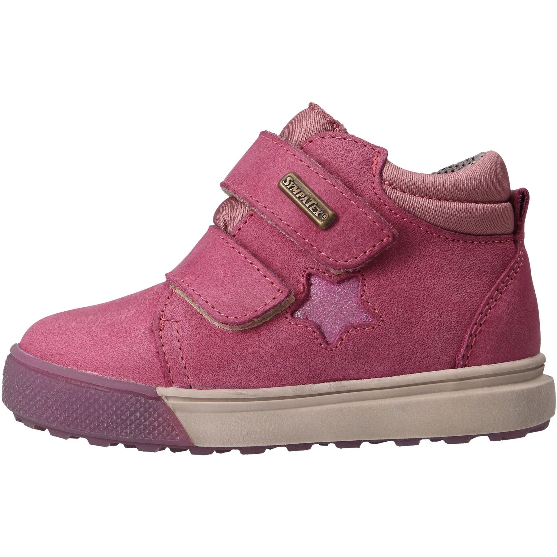 rote lauflernschuhe seitenansicht links