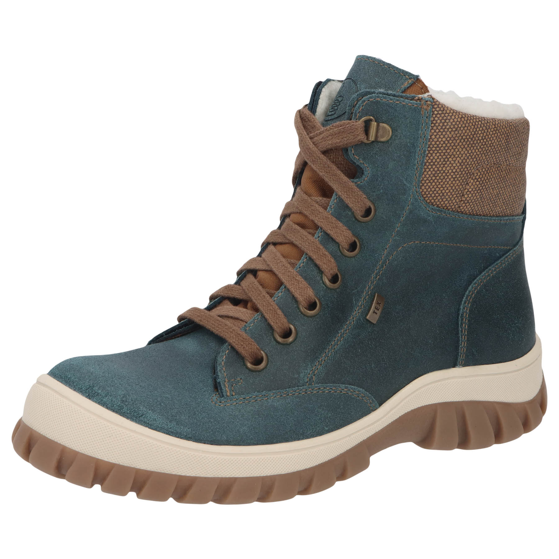 blaue stiefeletten 3-4 ansicht