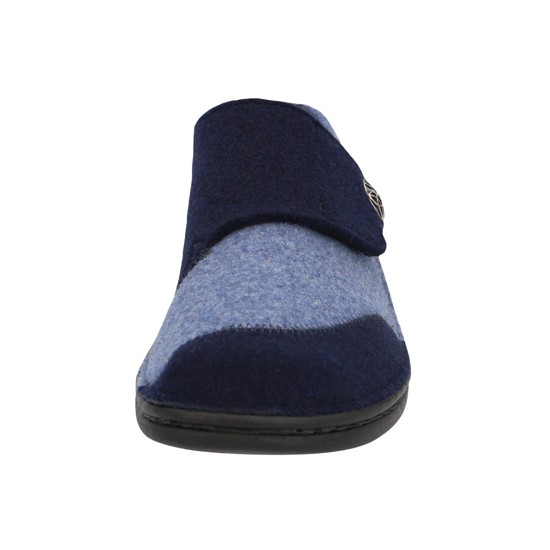 blaue hausschuhe vorderansicht
