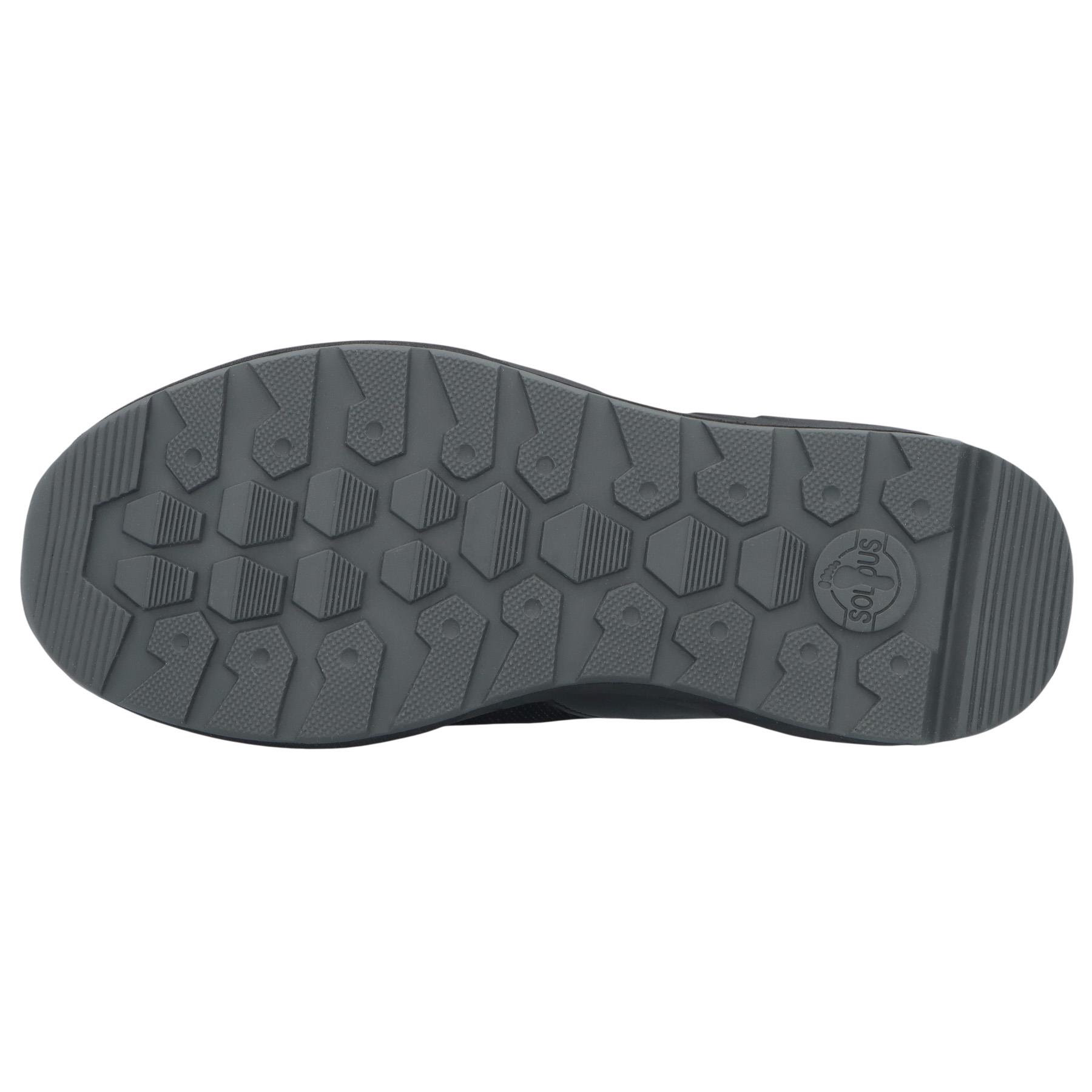 schwarze stiefel sohlenansicht