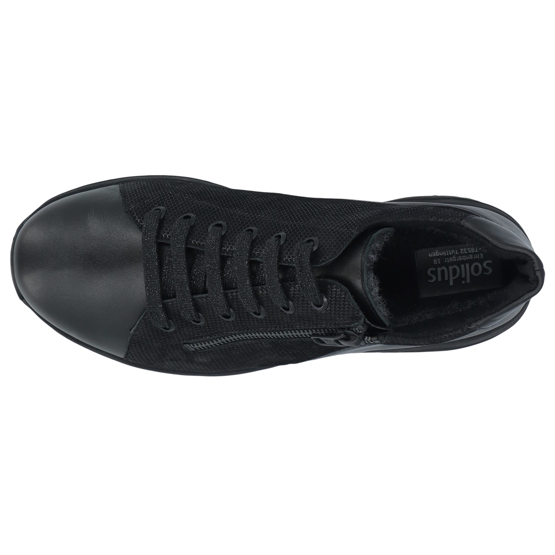 schwarze stiefel draufsicht