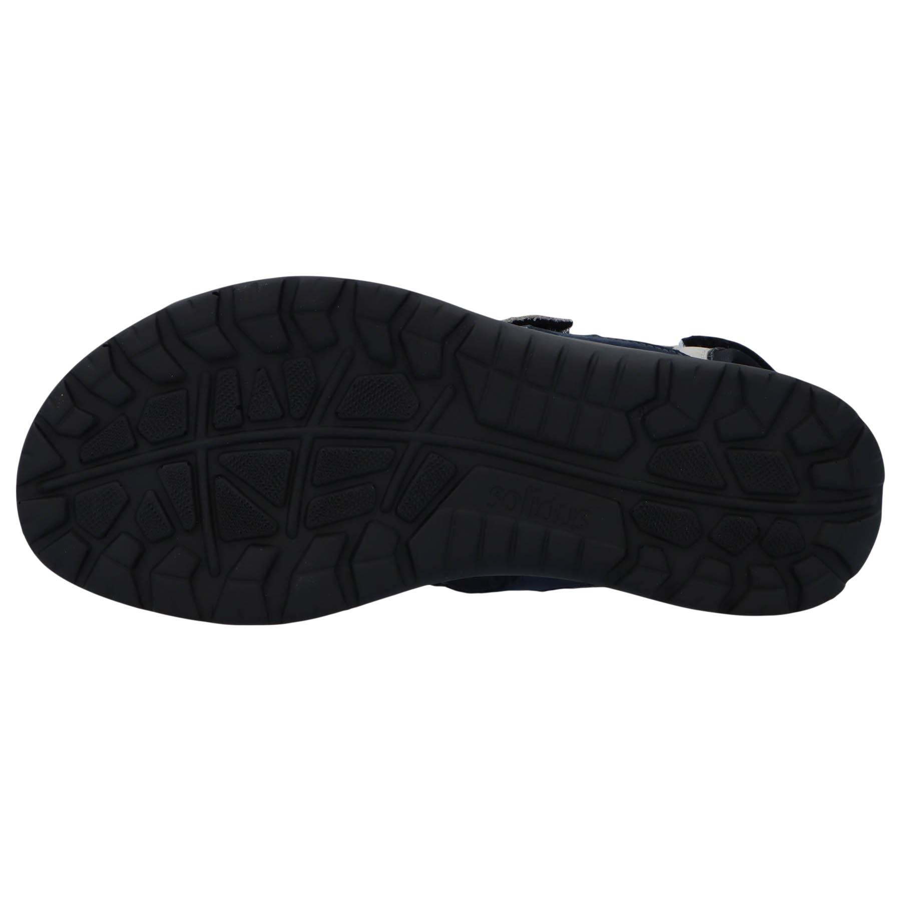 blaue sandale sohlenansicht