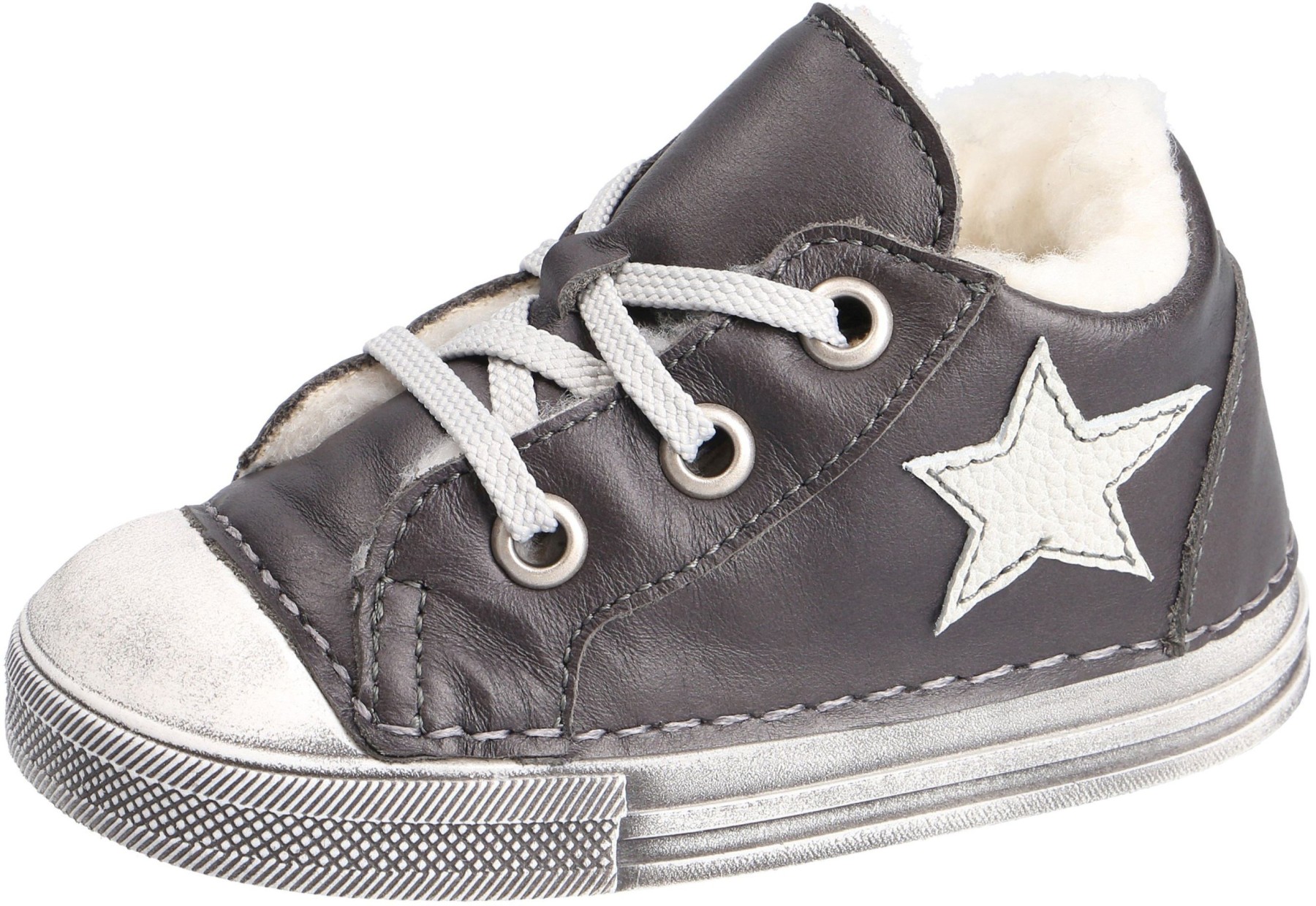 graue lauflernschuhe 3-4 ansicht