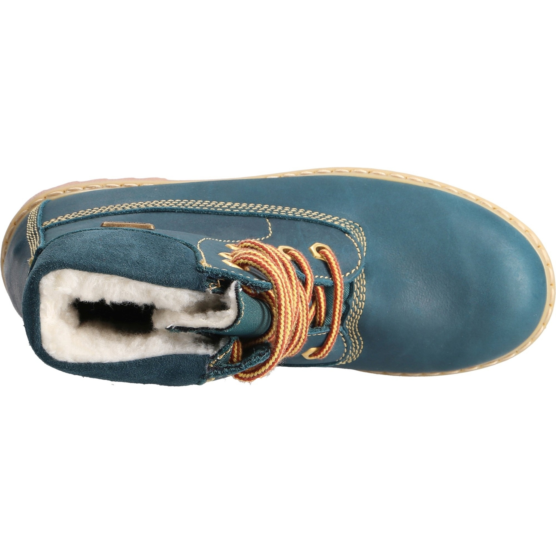 blaue stiefeletten draufsicht