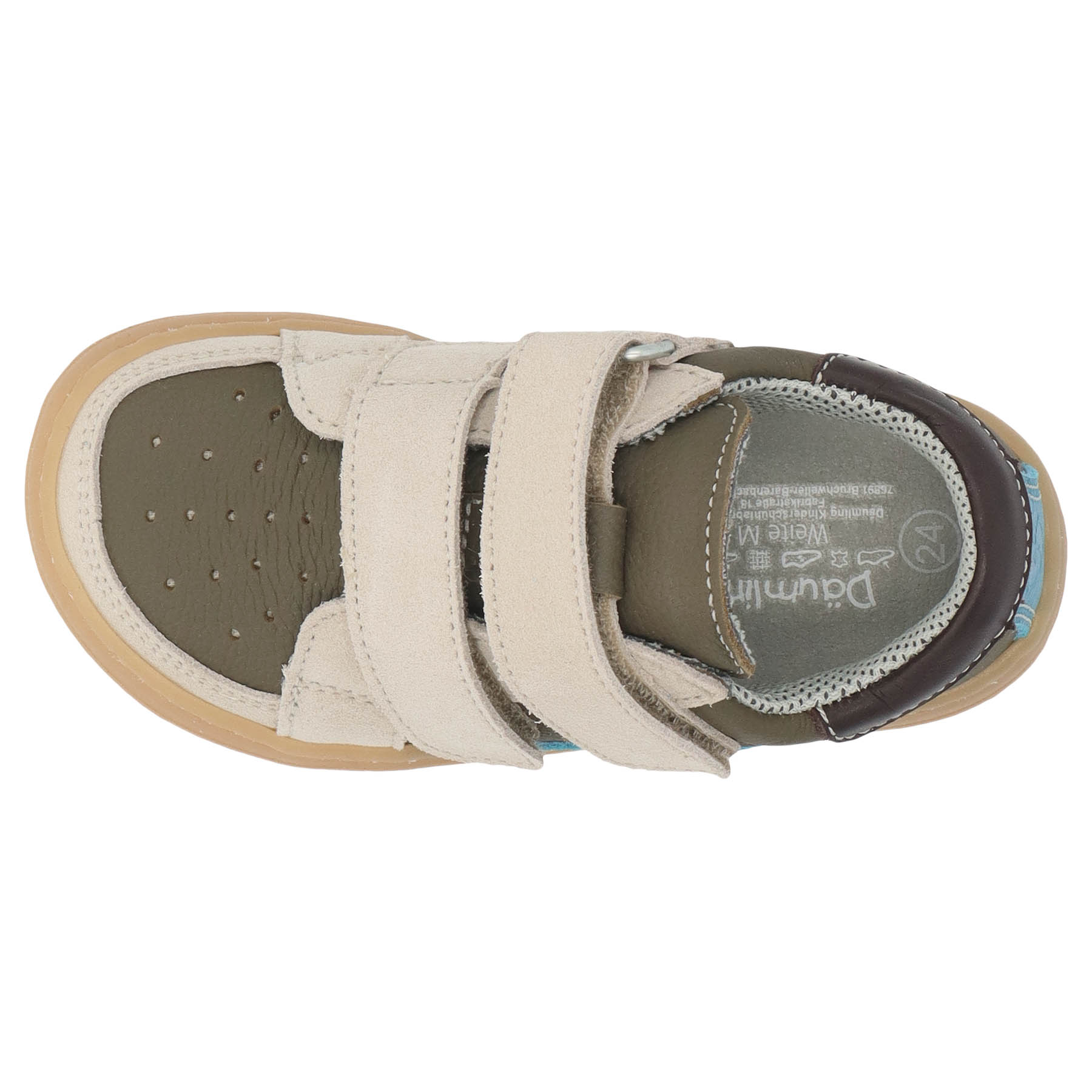 weiße lauflernschuhe draufsicht