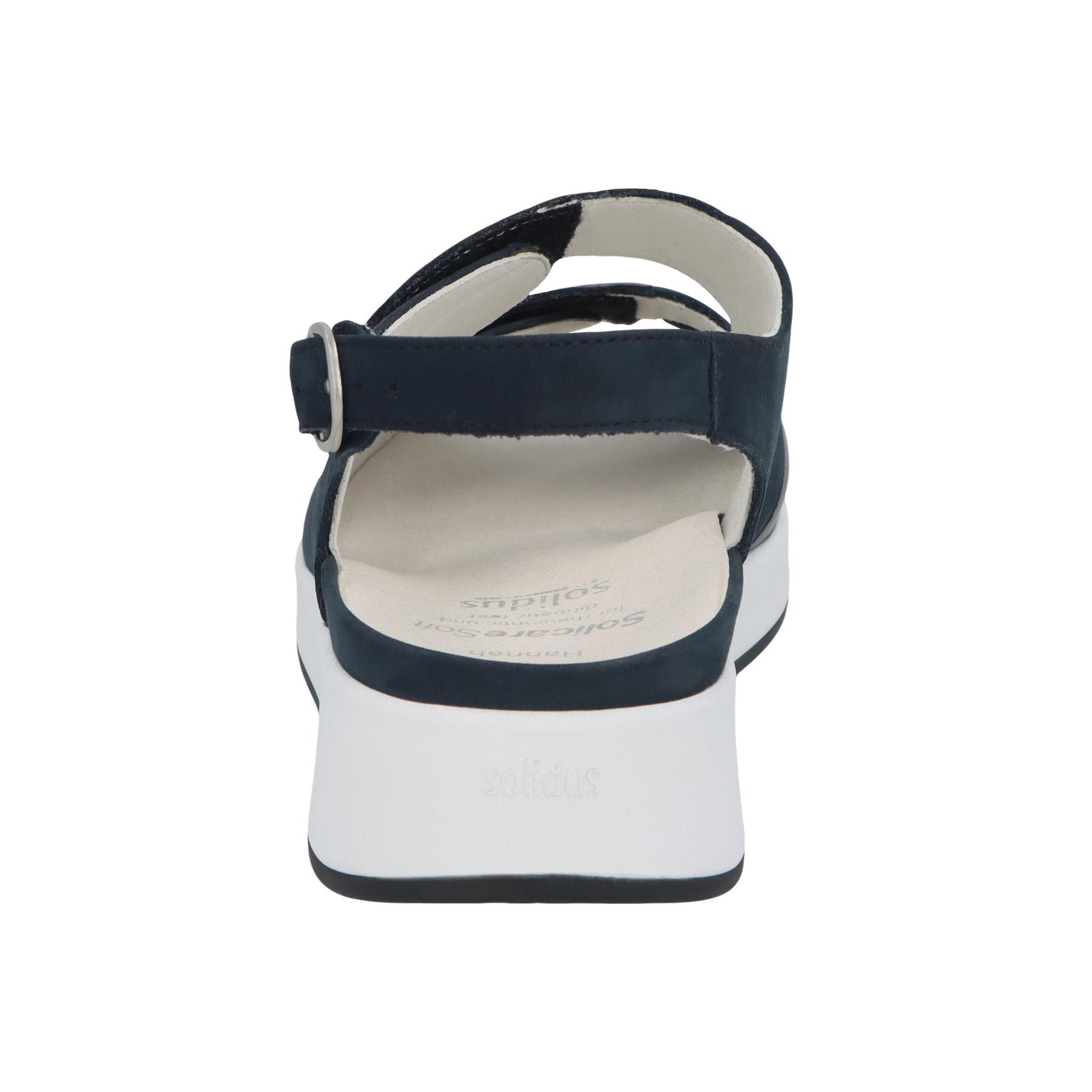 blaue sandale hinteransicht