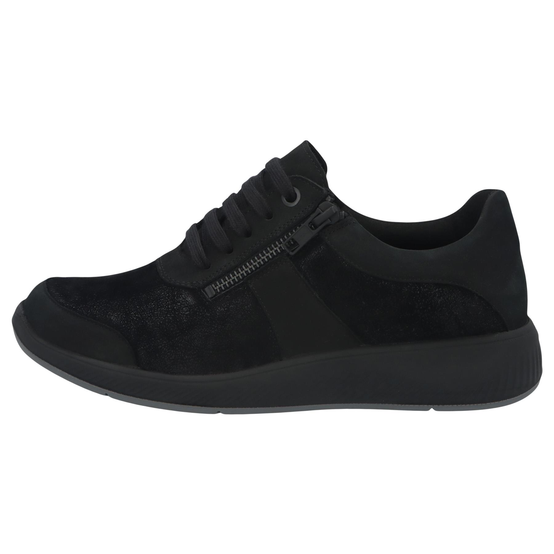 schwarze halbschuh seitenansicht links