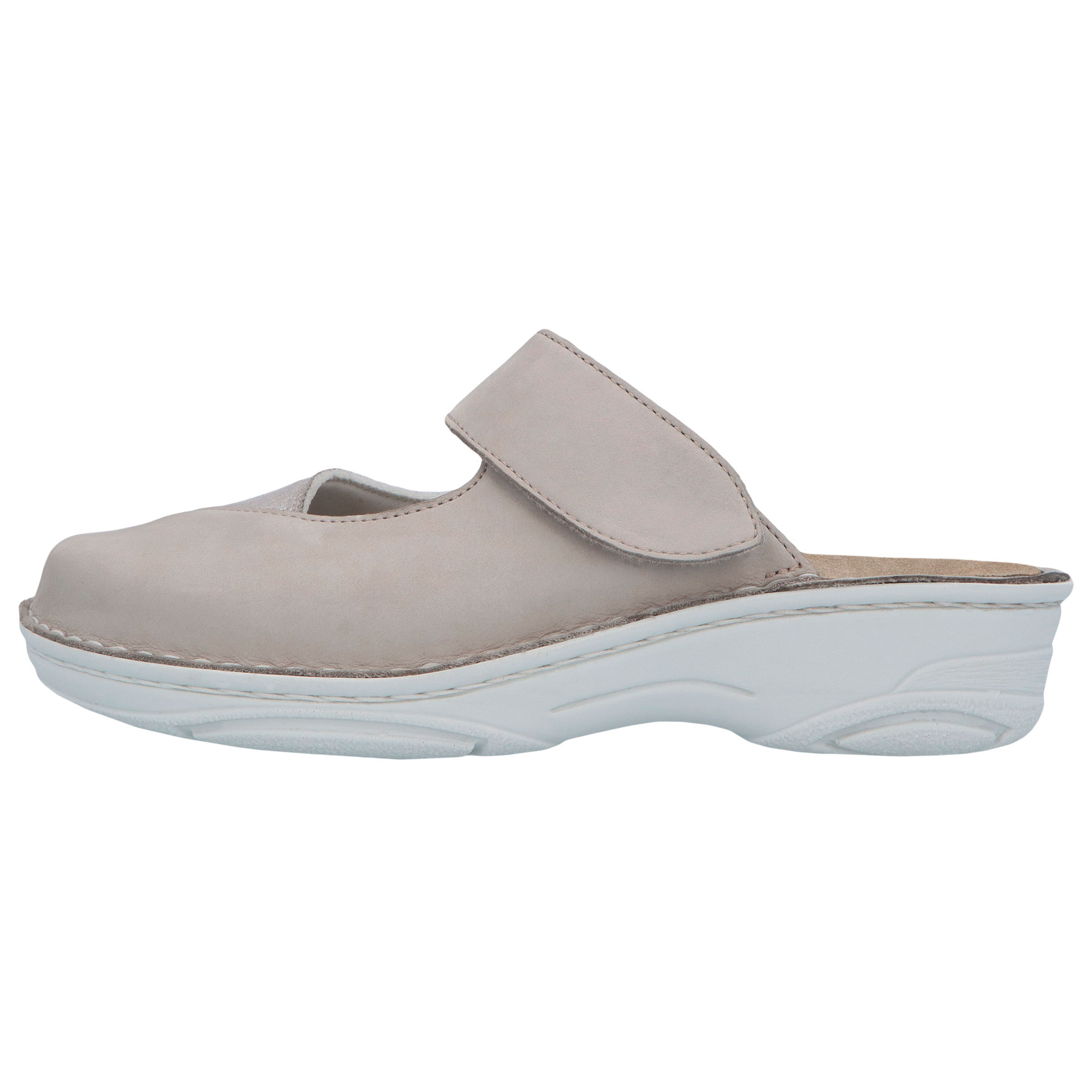 graue clogs seitenansicht links