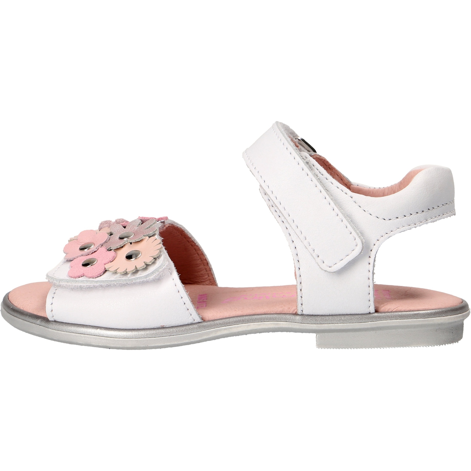 weiße sandale seitenansicht links