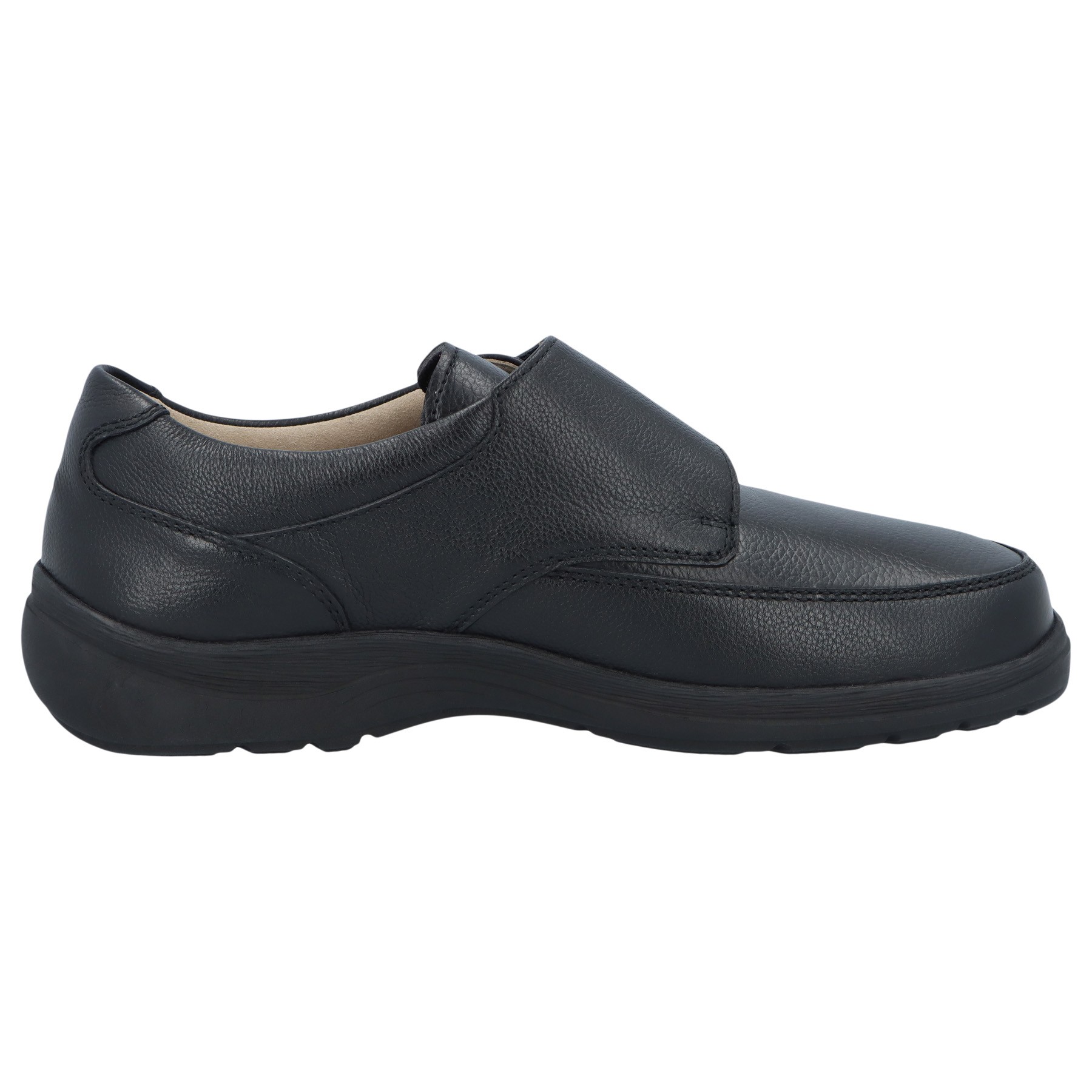 schwarze slipper seitenansicht rechts