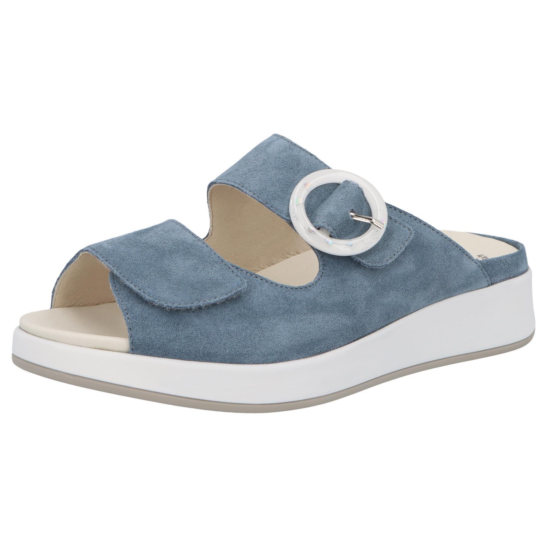 blaue pantolette 3-4 ansicht