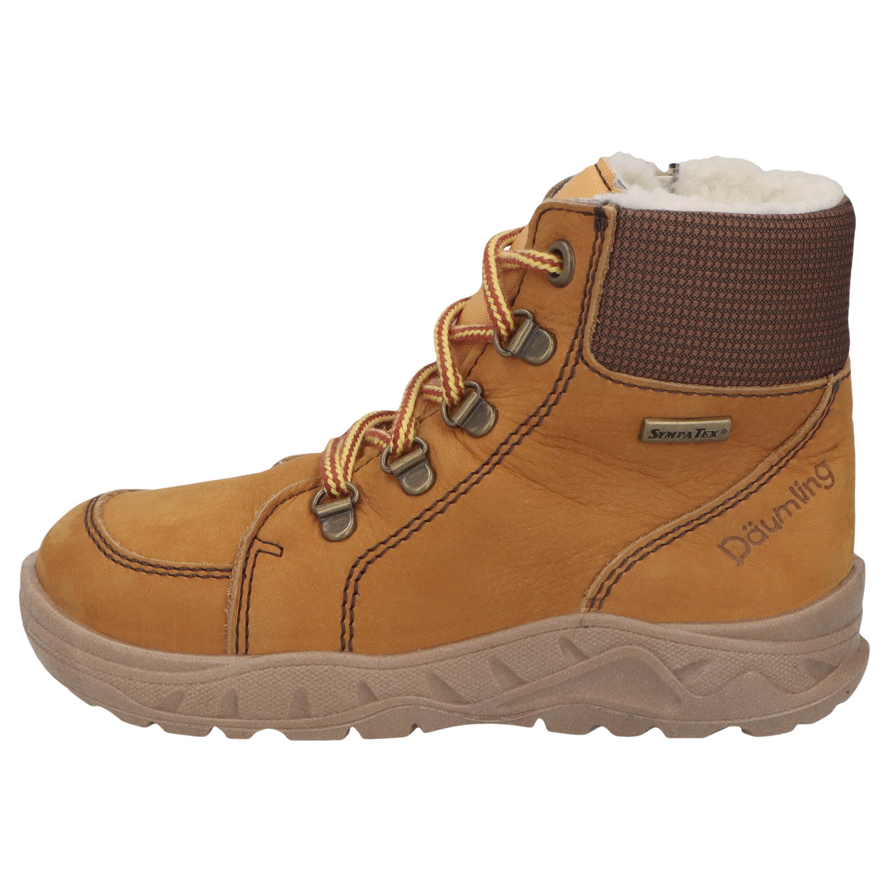 braune stiefeletten seitenansicht links