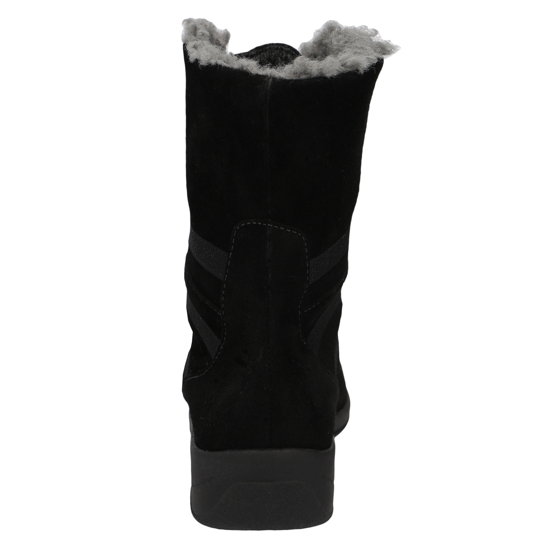 schwarze stiefel hinteransicht