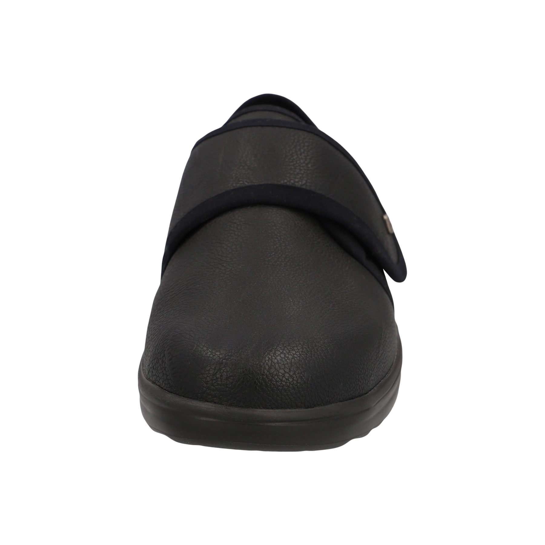 schwarze halbschuh vorderansicht