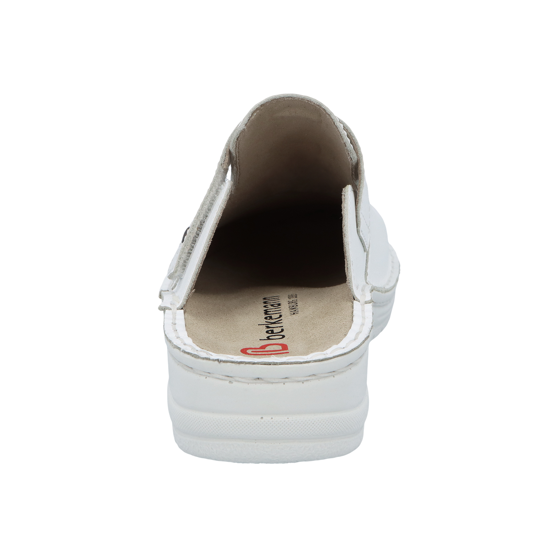 weiße clogs hinteransicht