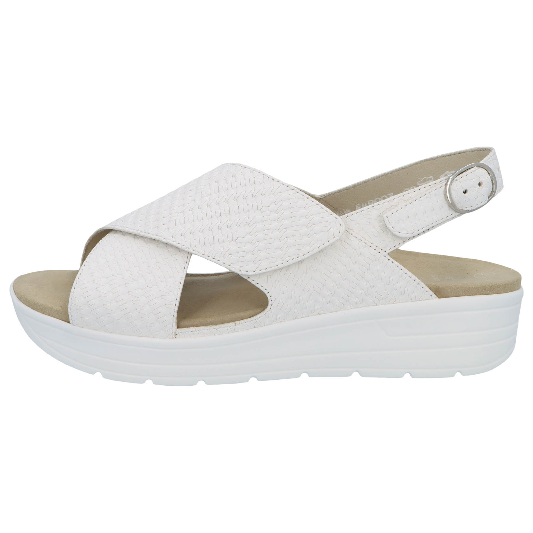 weiße sandale seitenansicht links