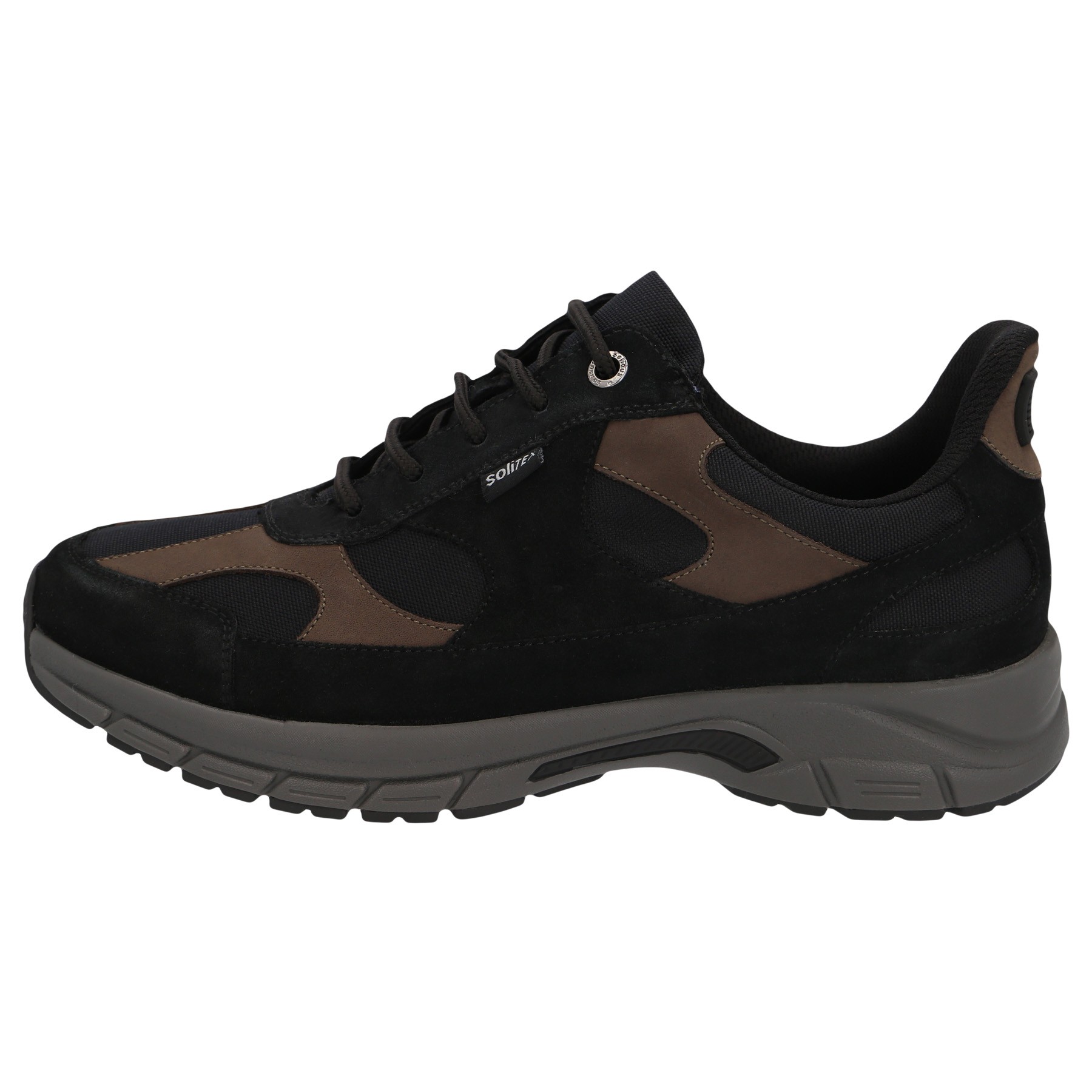 schwarze halbschuh seitenansicht links