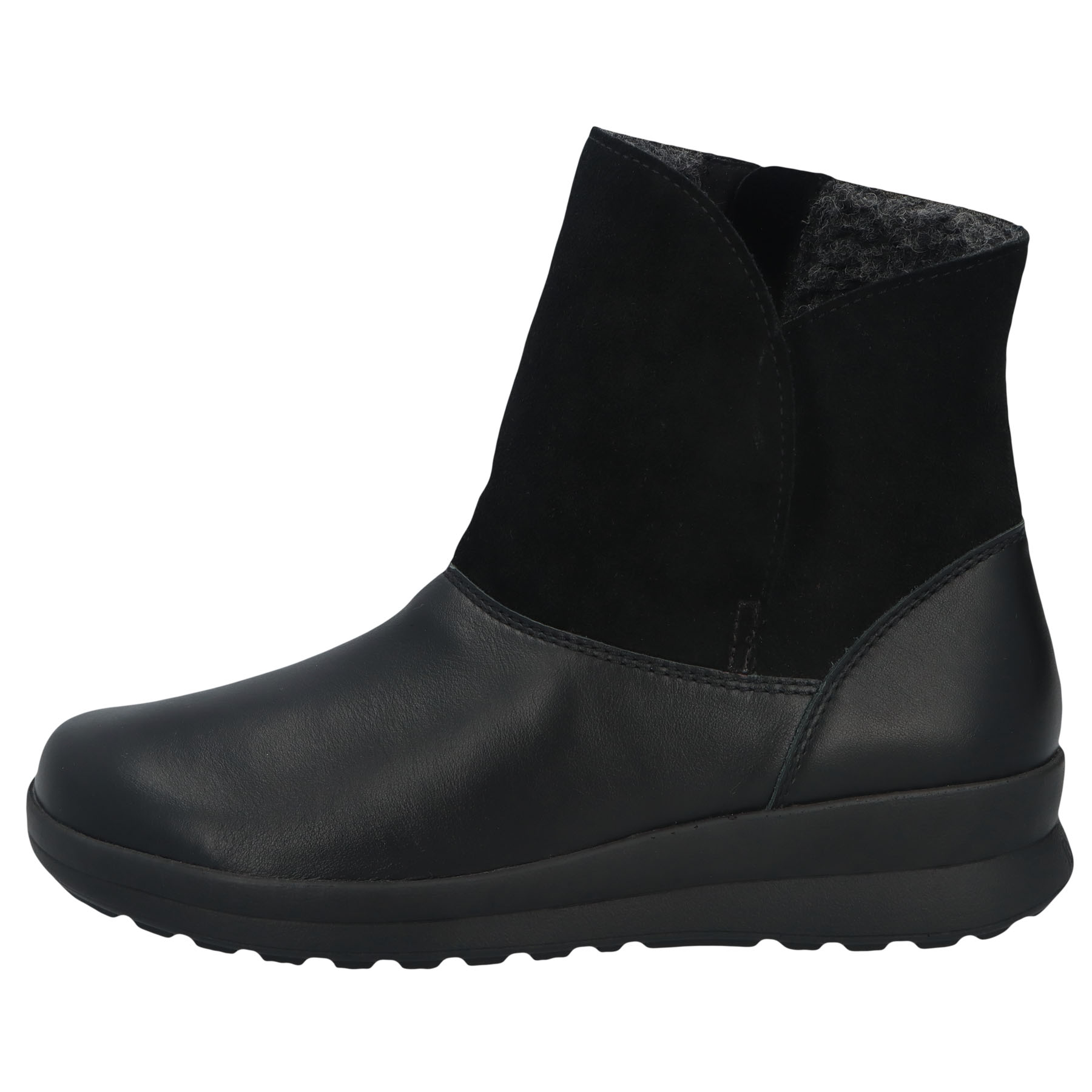schwarze stiefeletten seitenansicht links