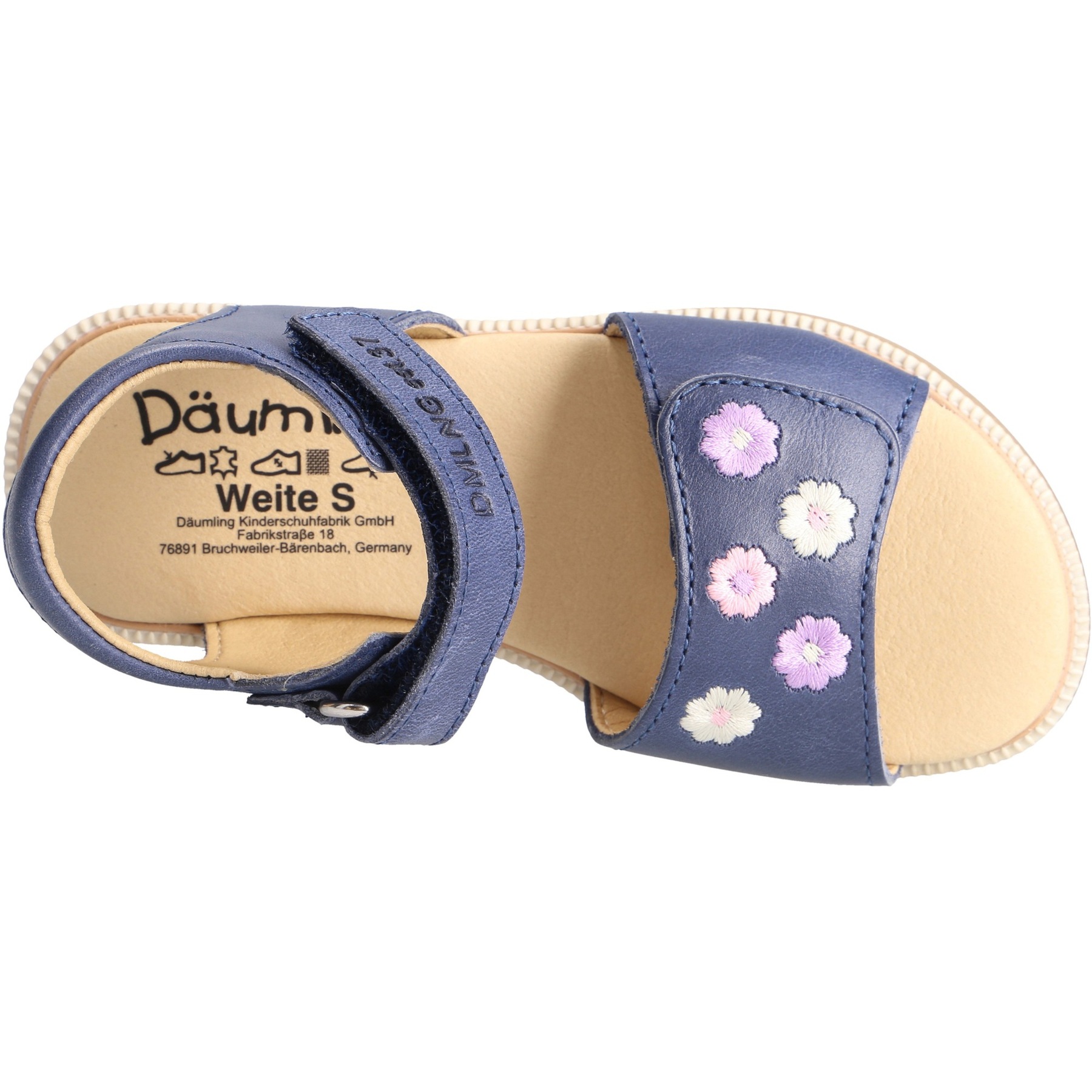 blaue sandale draufsicht