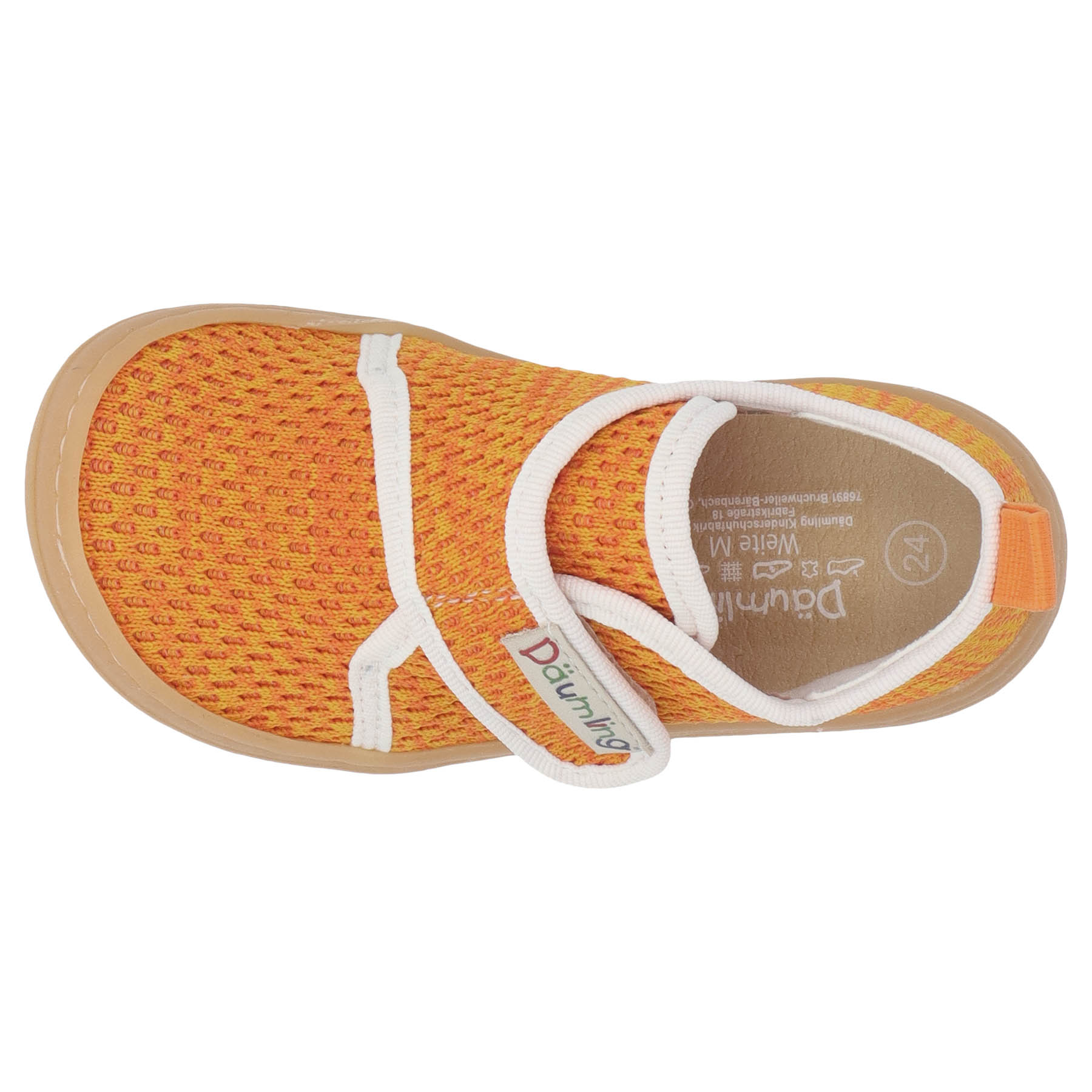 gelbe lauflernschuhe draufsicht